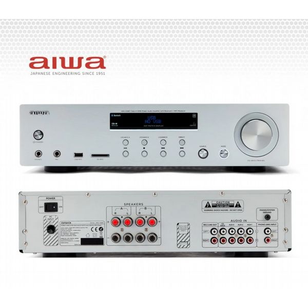 Aiwa Hi-Fi Amplifier AMU-120BTSL (Silver)