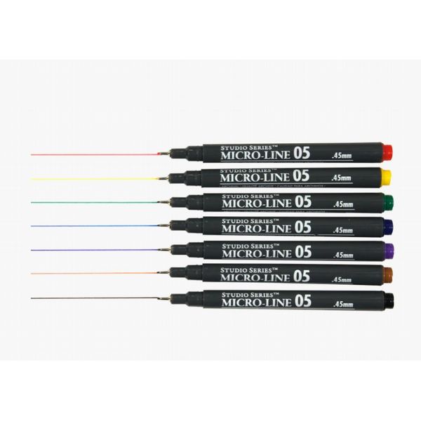 Peter Pauper Studio Series Color Micro-Line Pen Set (Set of 7)