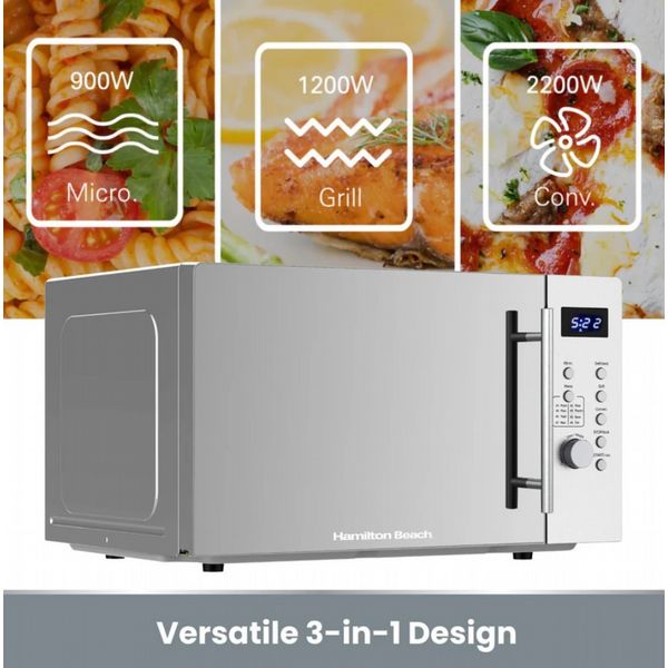 HAMILTON BEACH COMBINATION MICROWAVE WITH GRILL 30L