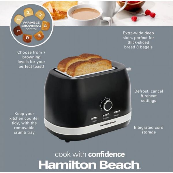 Hamilton Beach Ella Kettle & 2 Slice Toaster Bundle Black