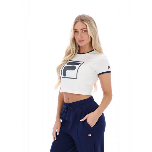 FILA JENO CAP SLEEVE CROPPED TOP HD PRINT F BOX WOMENS GARD/FNAVY/FRED