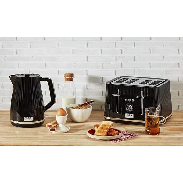 Tefal Loft Kettle & 4 Slice Toaster Bundle Black