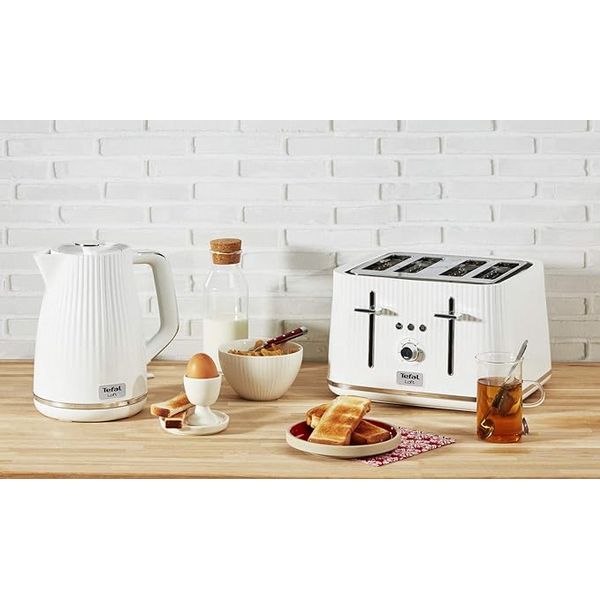 Tefal Loft Kettle & 4 Slice Toaster Bundle White