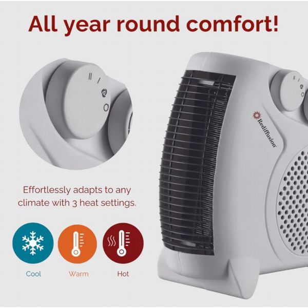 REDIFFUSION PORTABLE DUAL POSITION FAN HEATER