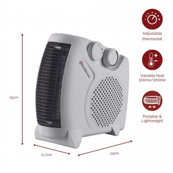 REDIFFUSION PORTABLE DUAL POSITION FAN HEATER