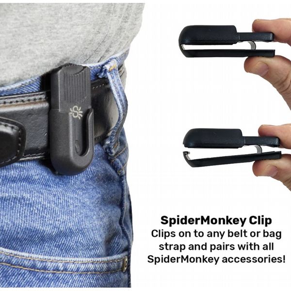 Spider Monkey Water Bottle Holder + Base Clip