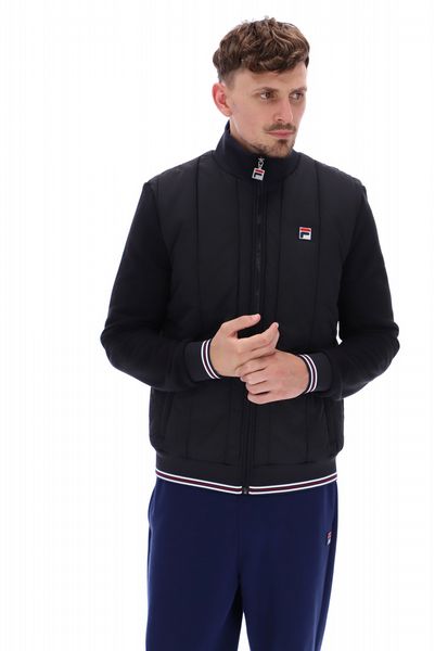 Fila CALUM PUFFER FRONT BACKBODY WITH FLEECE SLEEVE Mens - Black