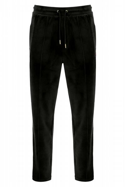 Fila - Falken Pant - Velour Track Pant With Pin Tuck- Black