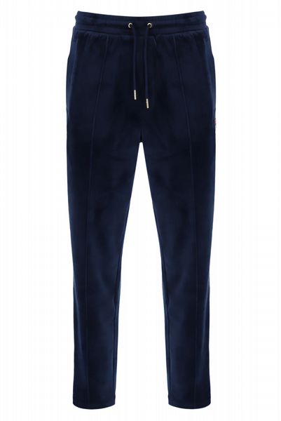 Fila - Falken Pant - Velour Track Pant With Pin Tuck- Fila Navy