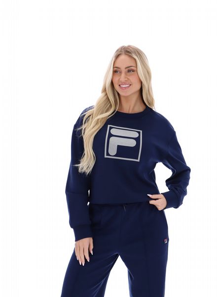 FILA JORIE WIDE CREW NECK HD PRINT FBOX BADGE FILA NAVY