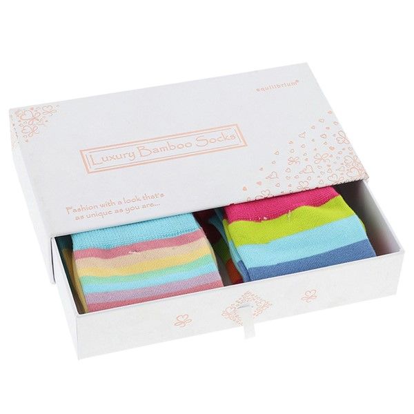 Equilibrium Bamboo Socks Gift Box Rainbow