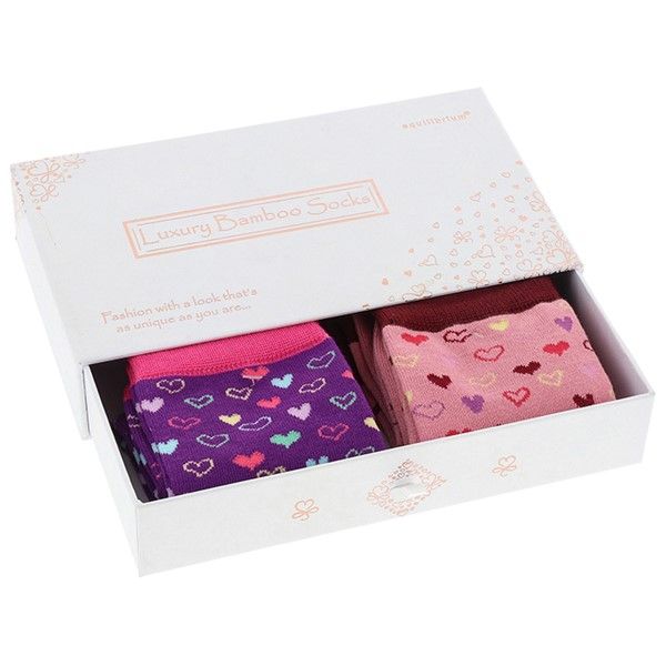 Equilibrium Bamboo Socks Gift Box Hearts