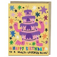 6 Pack Barry Lee for Em & Friends Multi-layered Birthday Card