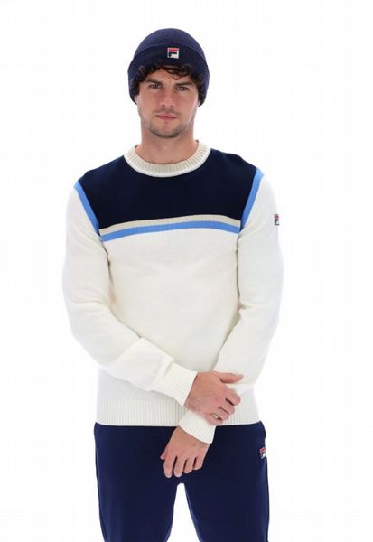 FILA GRAYSON STRIPE CREW MENS SWEATER-GARD/FNAVY/REG/SILVERLINE