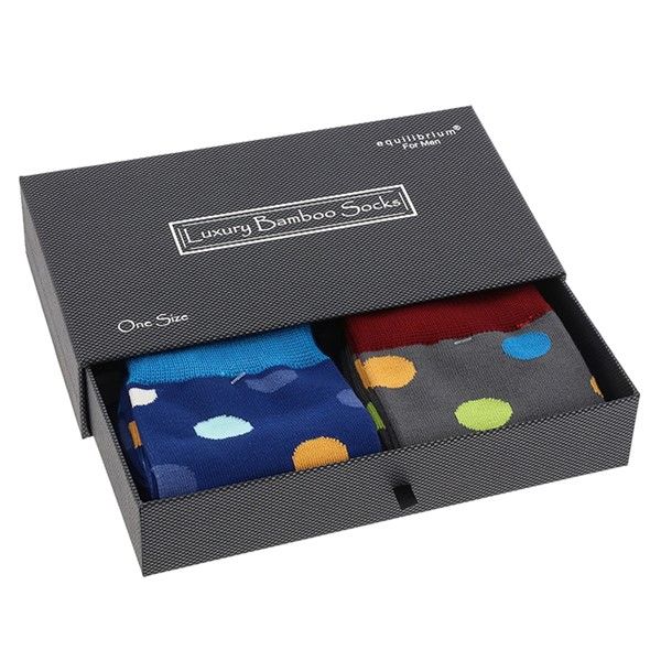 Equilibrium Men's Bamboo Socks Gift Box Spot