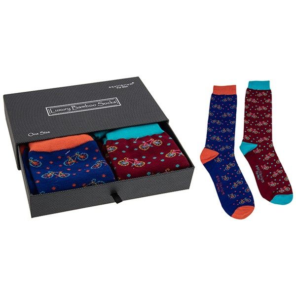 Equilibrium Men's Bamboo Socks Gift Box Cycle