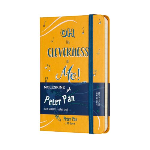 Moleskine Peter Pan Limited Edition Peter Orange Yellow Pocket Ruled Notebook Hard Cover