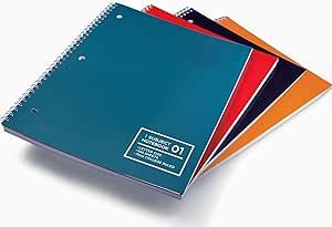 Livescribe Single Subject Lined Notebooks, Letter Size, 4 Pack, 1-4