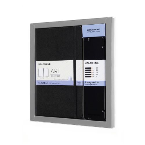 Moleskine Art Collection Sketching Kit - Large Book and Drawing Pencils