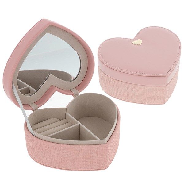 Rox Box Jewellery Box Heart Rose Pink