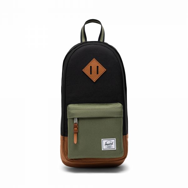 Herschel Heritage™ Shoulder Bag Black/Four Leaf Clvr/Sddle Brn