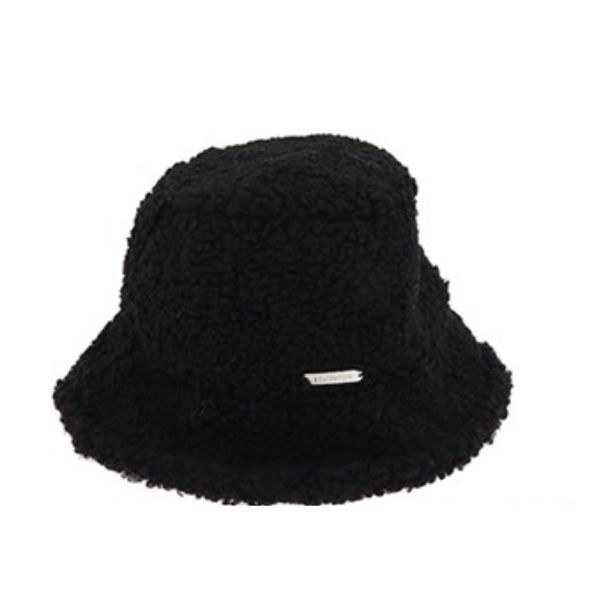 Equilibrium Cosy Faux Fur Bucket Hat Black