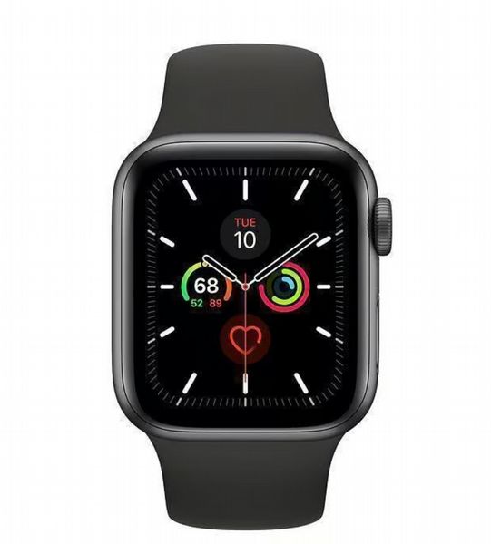 Refurbished Apple Watch Series 5 40mm Space Grey Aluminum case, Black Sport Strap, GPS. LIKE NEW