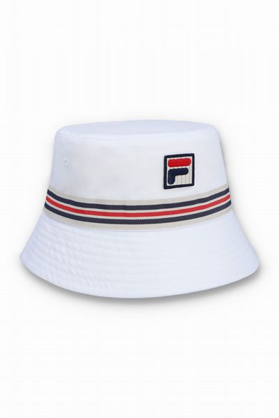 FILA JOJO FBOX AND HERITAGE STIPE BUCKET HAT WHITE