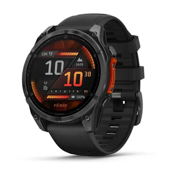 Garmin Fenix 8 AMOLED Smart Watch - Slate Grey & Black, 47 mm