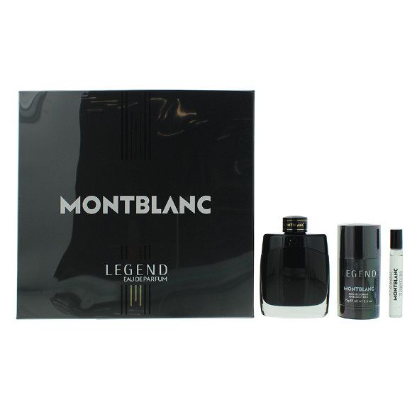 Montblanc Legend 3 Piece Gift Set: Eau De Parfum 100ml - Eau De Parfum 7.5ml - Deodorant Stick 75g