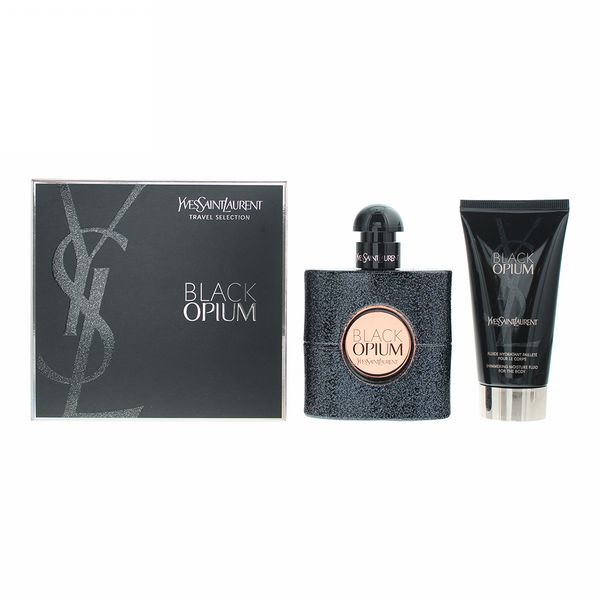  Yves Saint Laurent Black Opium 2 Piece Gift Set: Eau De Parfum 50ml - Body Lotion...