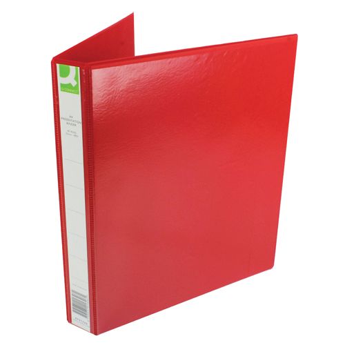 Q-Connect Presentation Binder 4 D-Ring 25mm Red