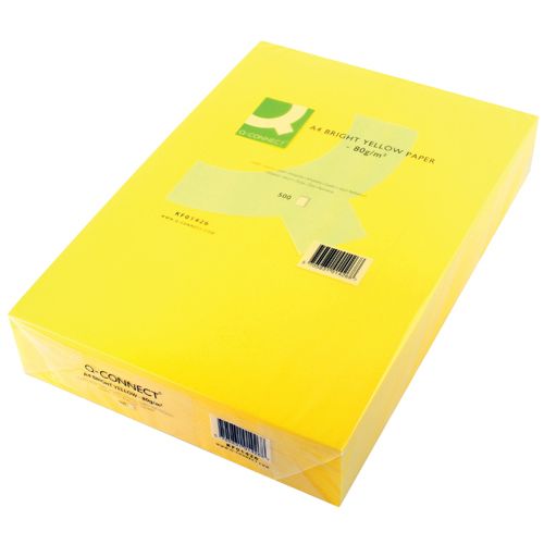 Q-Connect Copier Paper A4 80g Ream Bright Yellow