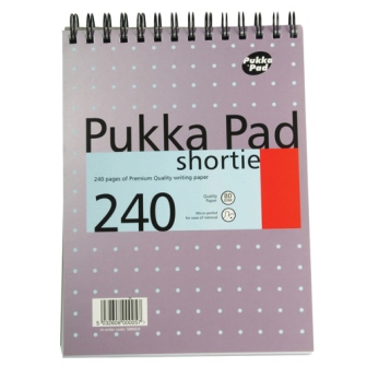 Pukka Shortie Metallic A5 Writing Pad 80Gsm [Pp00009] - Pack of 3