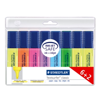 Staedtler Textsurfer Classic Highlighter Assorted Pack of 6 + 2 Free 364AWP8