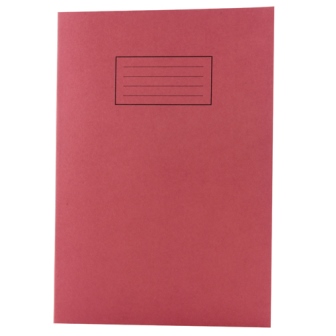 Silvine A4 Exercise Book 80 Pages Feint Ruled with Margin Red EX107 - Pack of 10