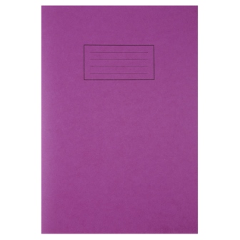 Silvine 10 Pack Ruled Feint With Margin Purple A4 Exercise Book 80 Pages EX111