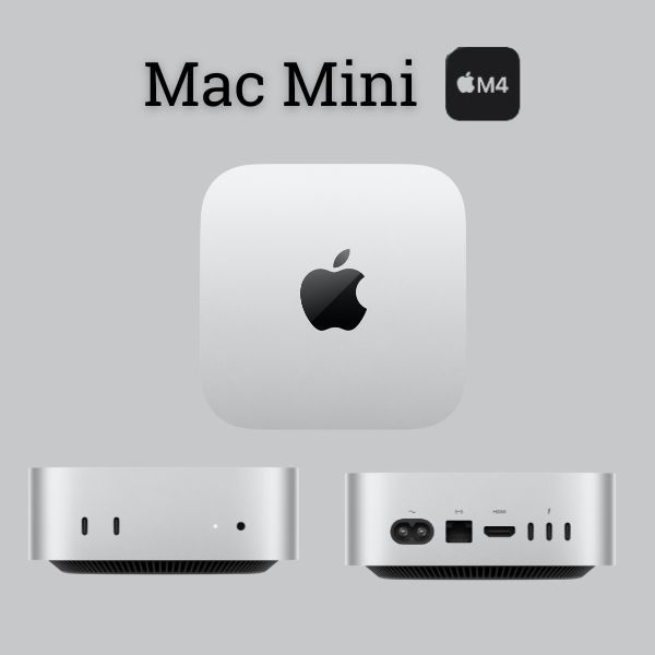 Mac mini: Apple M4 chip with 10-core CPU and 10-core GPU, 16GB, 256GB SSD