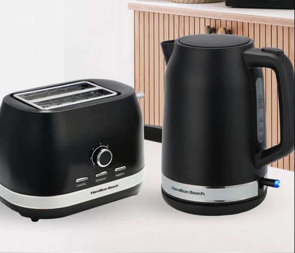 Hamilton Beach Ella Kettle & 2 Slice Toaster Bundle Black