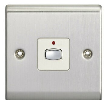 Energenie MiHome Smart 6MM Light Switch 1 Gang Dimmer - Steel