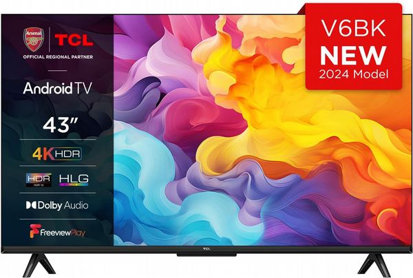 TCL 43V6BK 43 INCH 4K HDR Smart Android TV