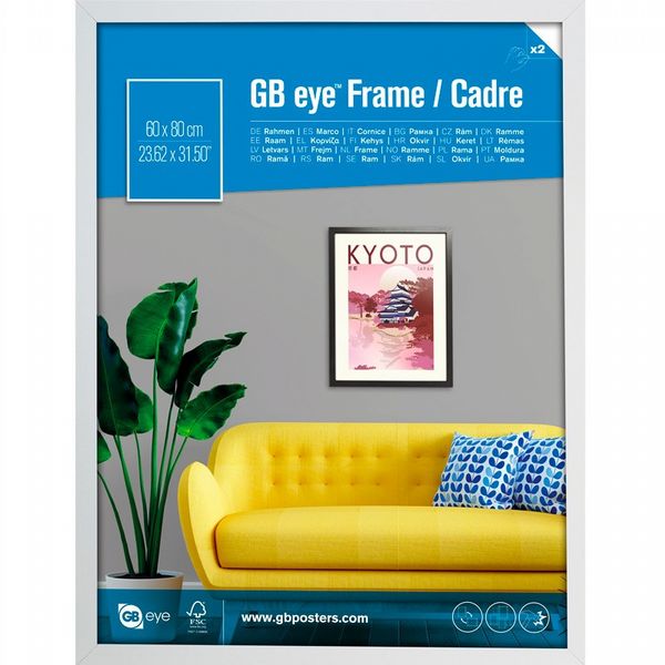 GB Eye Contemporary Wooden White Picture Frame - 60 x 80cm