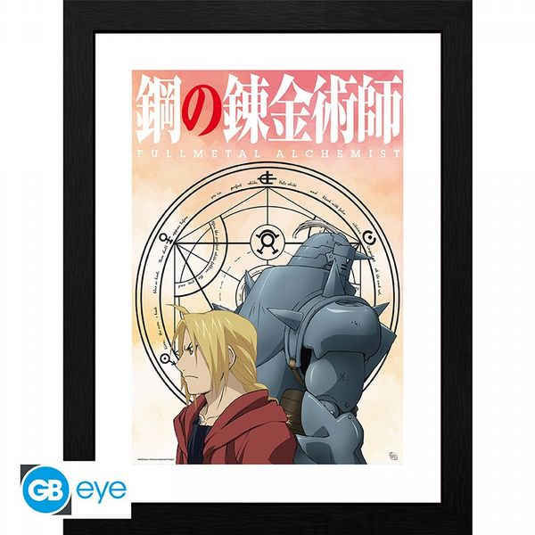 Fullmetal Alchemist Elric Brothers 30 x 40cm Framed Collector Print