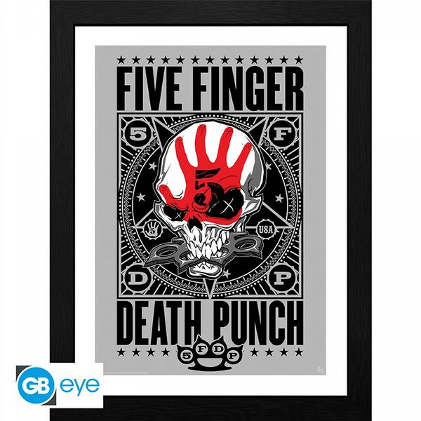 Five Finger Death Punch Punchagram 30 x 40cm Framed Collector Print