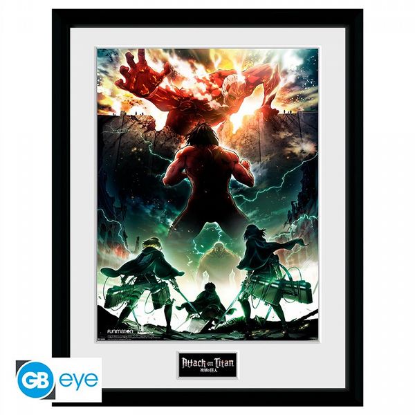 Attack On Titan Key Art  30 x 40cm Framed Collector Print