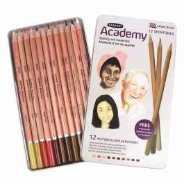 Derwent: Academy Watercolour: Set of 12: Skintones