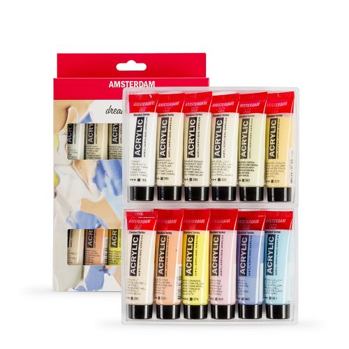 Royal Talens : Amsterdam Standard : Acrylic Paint : 20ml : Pastel Set of 12