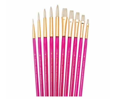 Royal Brush: White Bristle Value Brush Pack