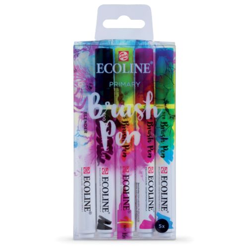 Royal Talens: Ecoline: Watercolour Brush Pen: Primary Set of 5