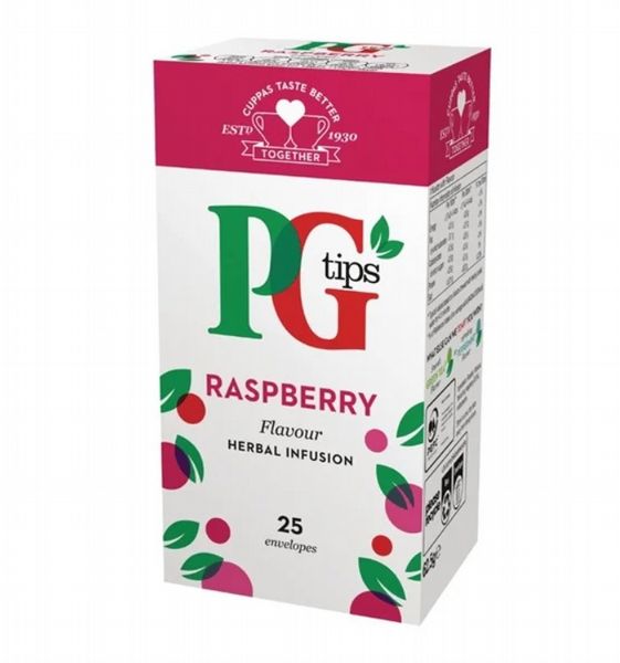 PG Tips Raspberry Tea Envelops (Pack 25)